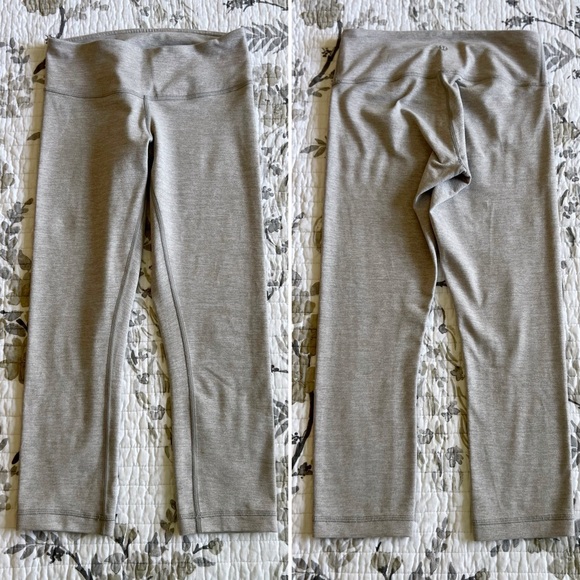 Lululemon Wunder Under Crop in 
Heathered Fossil (Gray) 21” W6421S • 4 - Picture 2 of 7